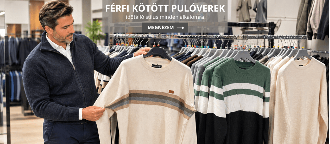 Viktória Divatáruház férfi őszi kötött pulóverek