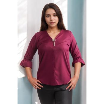 Fodros ujjú felső  bordó