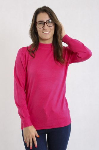 Díszgombos pulóver pink