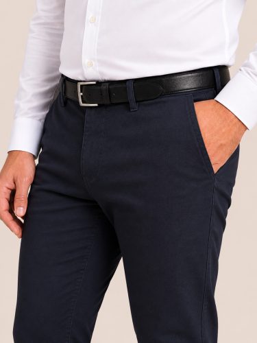 Sportosan elegáns, chino stílusú, férfi nadrág (sötétkék)