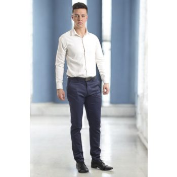   Sportosan elegáns, chino stílusú, férfi nadrág (sötétkék)