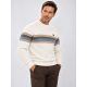 Férfi csíkos kötött pulóver