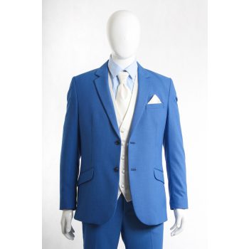   Elegáns ceremónia mellény szett, apró mintás (bézs/törtfehér színű)