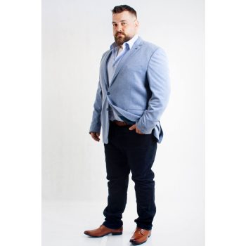 Plus size sportzakó (világoskék)