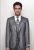 3 részes öltöny szett szürke slim fazon 