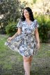 rövid virágos ruha zöld fekete