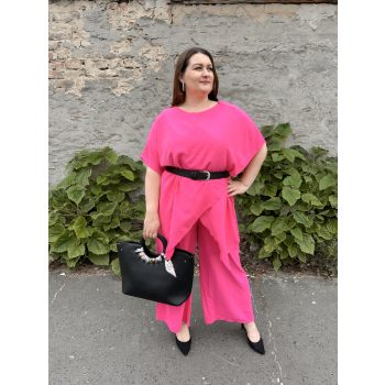 Bőszárú nadrág és tunika együttes pink