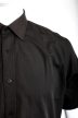 Slim fit férfi ing, rövid ujjú (fekete színű)