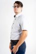 Rövid ujjú, slim fit, férfi ing (fehér, szürke mintás)