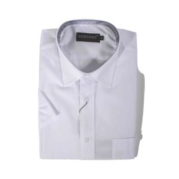 Normál szabású férfi ing, rövid ujjú (fehér színű)