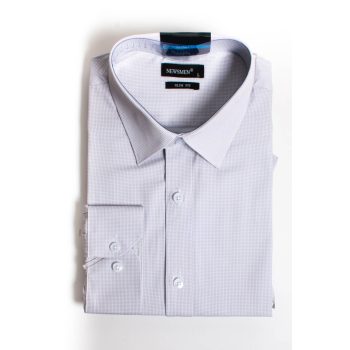 fehér kockás ing slim fazon