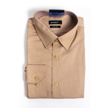 barna magas bambusztartalmú ing slim fazon