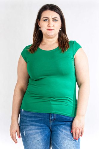 Egyszínű, női póló (zöld)