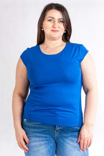Egyszínű, női póló (kék)