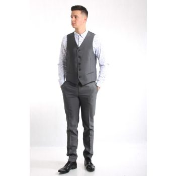 Szürke színű, elegáns férfi mellény