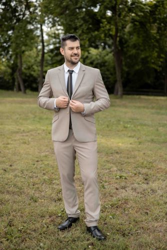 Drapp slim  2 részes öltöny 
