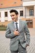 Világosszürke slim 2 részes öltöny