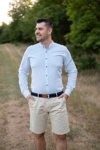 Férfi halásznadrág drapp