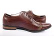 Férfi alkalmi cipő – valódi bőr (díszbetétes, barna) – lengyel termék