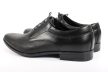 Férfi alkalmi cipő – valódi bőr (fekete, texturált) – lengyel termék
