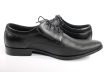 Férfi alkalmi cipő – valódi bőr (fekete, texturált) – lengyel termék
